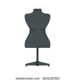 Icono de maniquí plástico. Ilustración plana del icono del vector del maniquí plástico aislado sobre fondo blanco