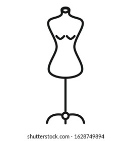 Plastic mannequin icon. Outline plastic mannequin vector icon for web design isolated on white background