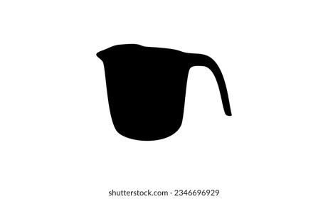 Plastic Measuring Cup silhouette, high quality vector