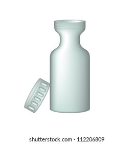Plastic medical container for pills