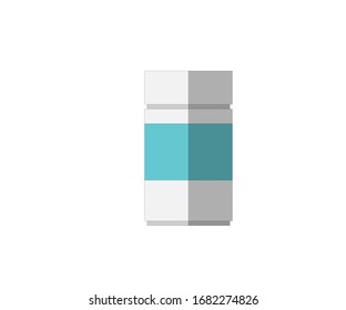 Plastic medicine bottle  isolated on white background. Vector project.