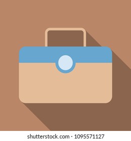 Plastic, metal, leather suitcase bag. Travel suitcase, journey package, business travel bag, trip luggage.
