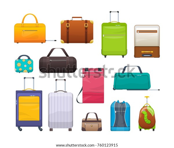 プラスチック 金属 革のスーツケース バッグ 旅行用スーツケース 旅行用小包 出張用バッグ 旅行用荷物 別々のバッグ 荷物の山 スーツケース 荷物のベクターイラスト のベクター画像素材 ロイヤリティフリー