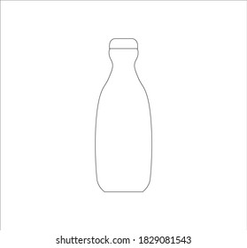 plastic milk bottle, vector icon
