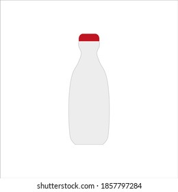 botella de leche plástica, icono vector