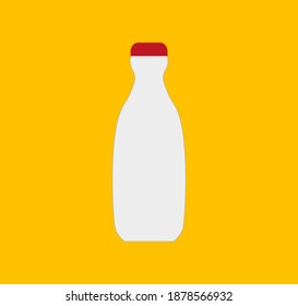 plastic milk bottle, vector icon