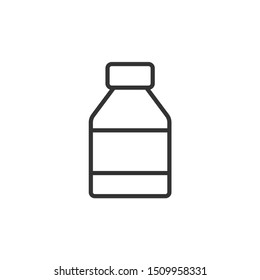 Plastic mini bottle outline icon