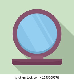 Plastic mirror icon. Flat illustration of plastic mirror vector icon for web design