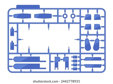 Plastic model runner frame illustration