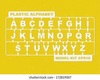 Plastic model-kit alphabet