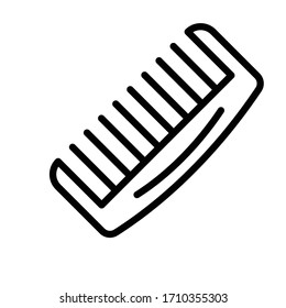 Plastic modern hair comb concept, personal hygiene equipment on white background, Barber Salon Supplies Vector Icon Design