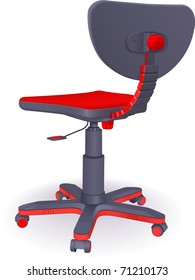 Plastic modern office chair on castors