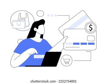 Ilustración vectorial de concepto abstracto de dinero plástico. Tarjeta de crédito y débito, billetes plásticos, producción de efectivo en polímeros, economía, dinero digital, transacciones bancarias seguras metáforas abstractas.