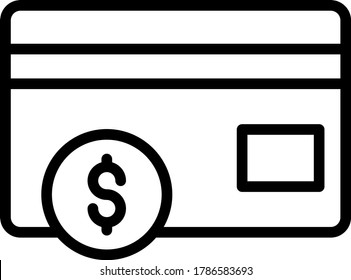 Diseño de iconos de vectores de concepto de dinero plástico, símbolo comercial de servicios bancarios sobre fondo blanco