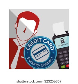 Plastic money and electronic payment design, vector illustration.