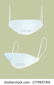 Plastic mouth visor. vector illustration