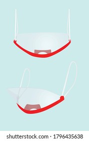 Plastic mouth visor. vector illustration