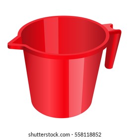 plastic mug jug container red color tumbler volume liter