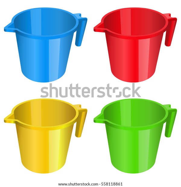 Download Plastic Mug Jug Container Red Yellow Stock Vector Royalty Free 558118861 PSD Mockup Templates