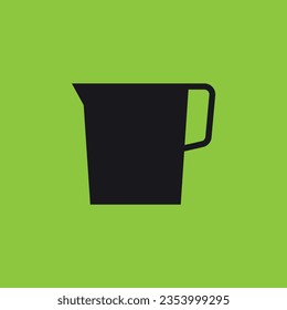 plastic mug jug volume liter. - Vector
