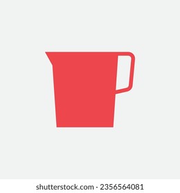 plastic mug jug volume liter. - Vector