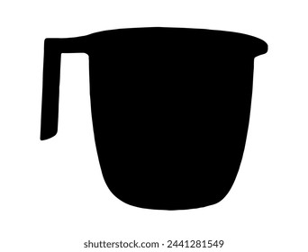 Plastic mug shape silhouette vector art