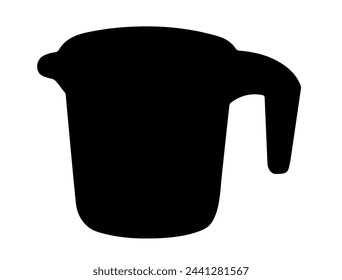 Plastic mug shape silhouette vector art