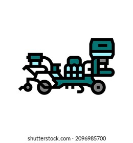 plastic mulch layer farm equipment color icon vector. plastic mulch layer farm equipment sign. isolated symbol illustration