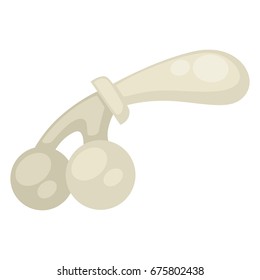 Plastic muscle massage tool isolated on white vector poster