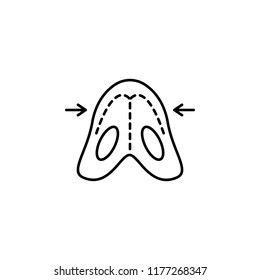 plastic nose icon. Element of plastic surgery icon for mobile concept and web apps. Thin line plastic nose icon can be used for web and mobile