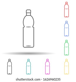 plastic oil bottle multi color style icon. Simple thin line, outline vector of bottle icons for ui and ux, website or mobile application