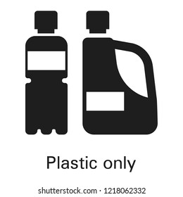 Plastic only icon. Simple illustration of plastic only vector icon for web design isolated on white background