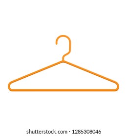 Plastic Orange Hanger vector icon isolated on white background