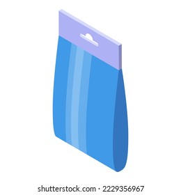Plastic pack icon isometric vector. Snack chip. Candy food
