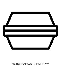 Plastic pack icon outline vector. Potato box. Package food