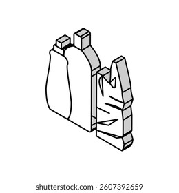 plastic package and bag isometric icon vector. plastic package and bag sign. isolated symbol illustration