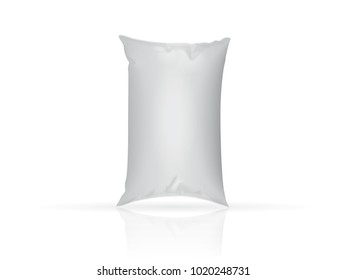 plastic package for product easy to change colors mock up vector template