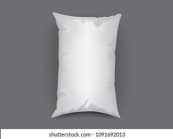 plastic package for product easy to change colors mock up vector template