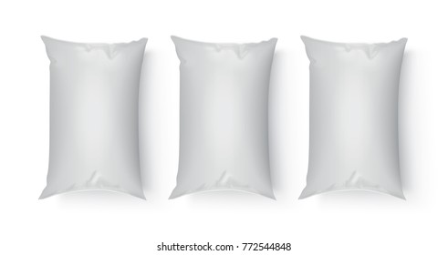 plastic package for product easy to change colors mock up vector template