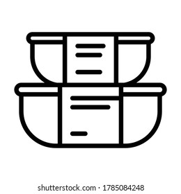 plastic packaging black icon vector illustration