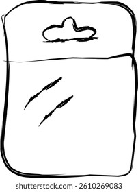 plastic packaging icon in doodle style