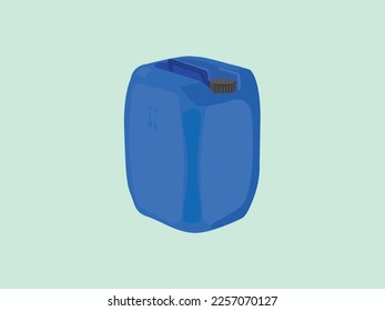 plastic packaging and labeling blue  gallon