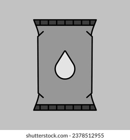 Plastic packaging for milk vector grayscale icon. Dairy product sign. Graph symbol for cooking web site and apps design, logo, app, UI