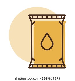 Plastic packaging for milk vector icon. Dairy product sign. Graph symbol for cooking web site and apps design, logo, app, UI