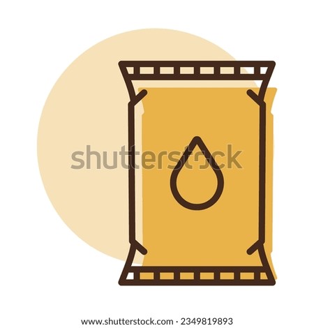 Plastic packaging for milk vector icon. Dairy product sign. Graph symbol for cooking web site and apps design, logo, app, UI