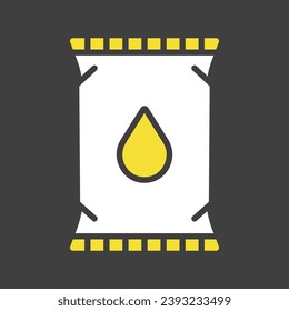 Plastic packaging for milk vector on dark background icon. Dairy product sign. Graph symbol for cooking web site and apps design, logo, app, UI