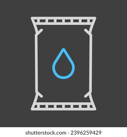 Plastic packaging for milk vector on dark background icon. Dairy product sign. Graph symbol for cooking web site and apps design, logo, app, UI