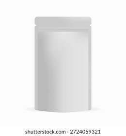 Mockup de embalagem de plástico com zíper para chá de café e lanches