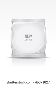 Plastic packaging, for new design, vector