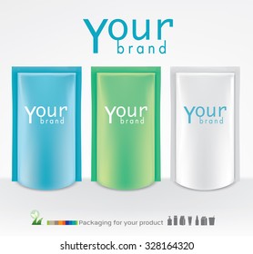 plastic packaging ready for your design. isolated over white background. vector